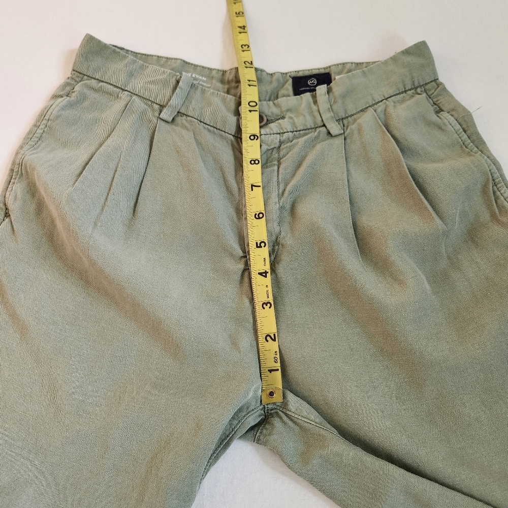 AG Adriano Goldschmied The Evan relaxed pleated trousers green crop cropped 25 - Picture 13 of 14